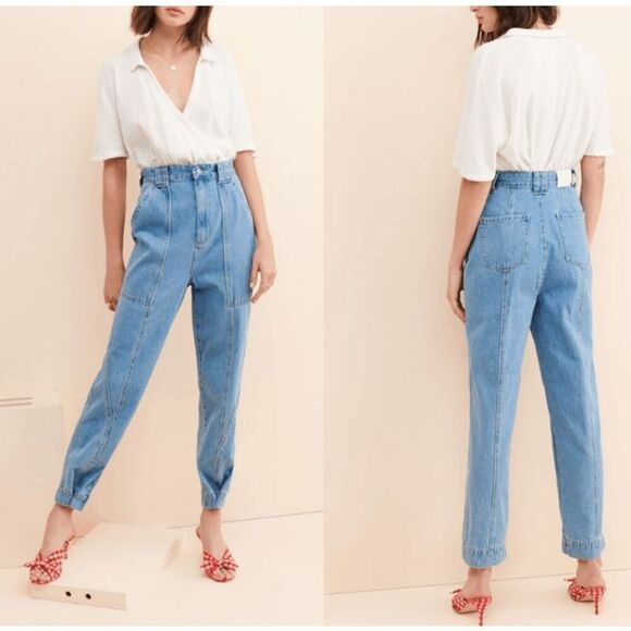 C/MEO Collective Peripheral High Rise Jeans Snap Gather Ankle Size Medium / 6 - Picture 1 of 14